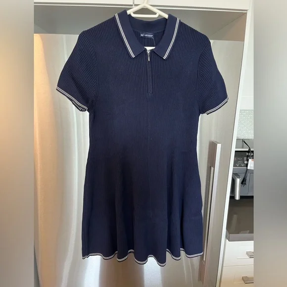 GAP Dresses Polo Sweater Rib Mini Dress Navy Blue New With